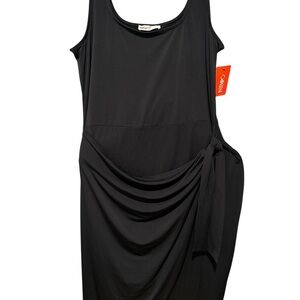 Black Asymmetrical Sheath Dress for Cocktail